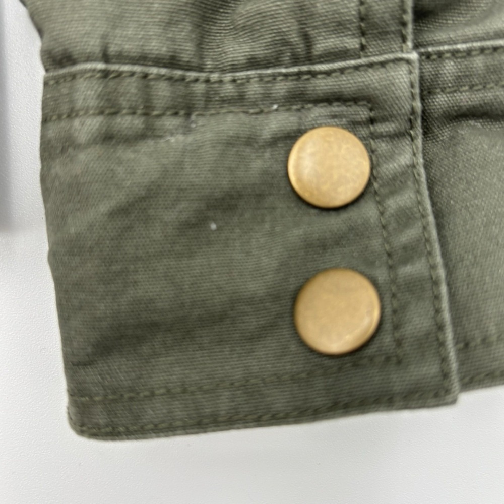 KUT from the Kloth Women's Medium Olive Green Military Field Jacket 100% Cotton - Picture 8 of 16